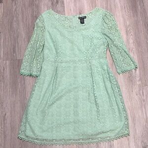 Miss Chievous Mint Lace Dress-size large